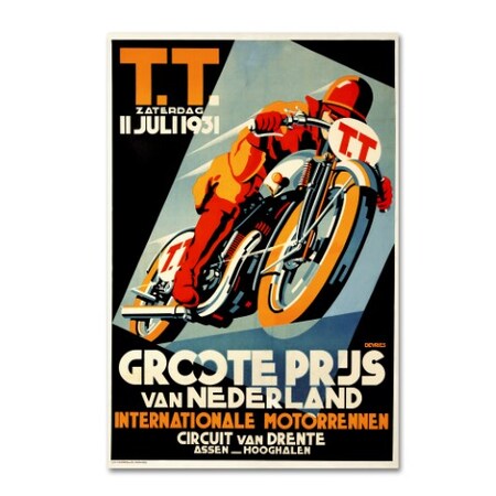 Trademark Fine Art Lantern Press 'Motorcycle 2' Canvas Art, 30x47 ALI09960-C3047GG